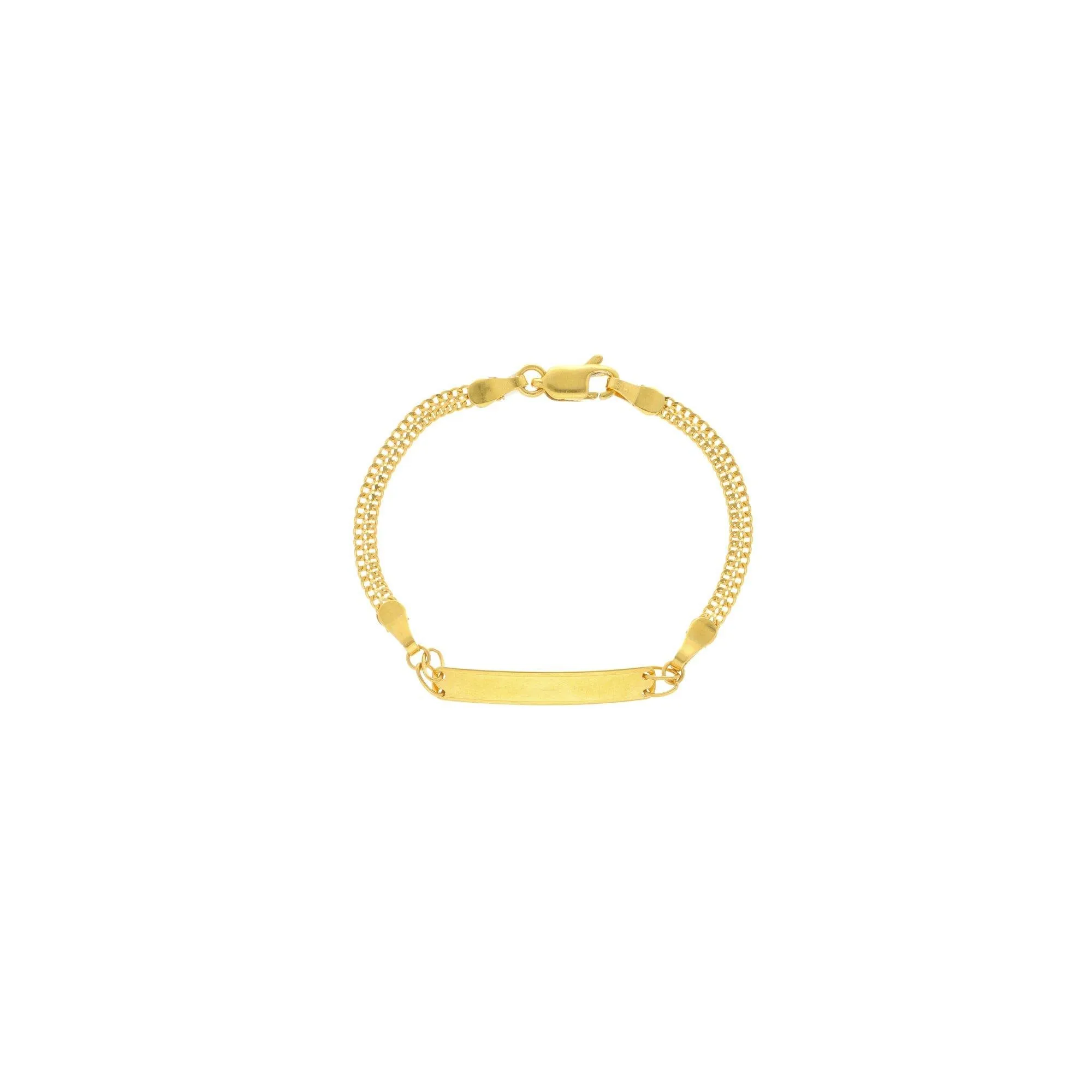 22K Yellow Gold Link peace Graceful Baby Bracelet, 3.3 grams