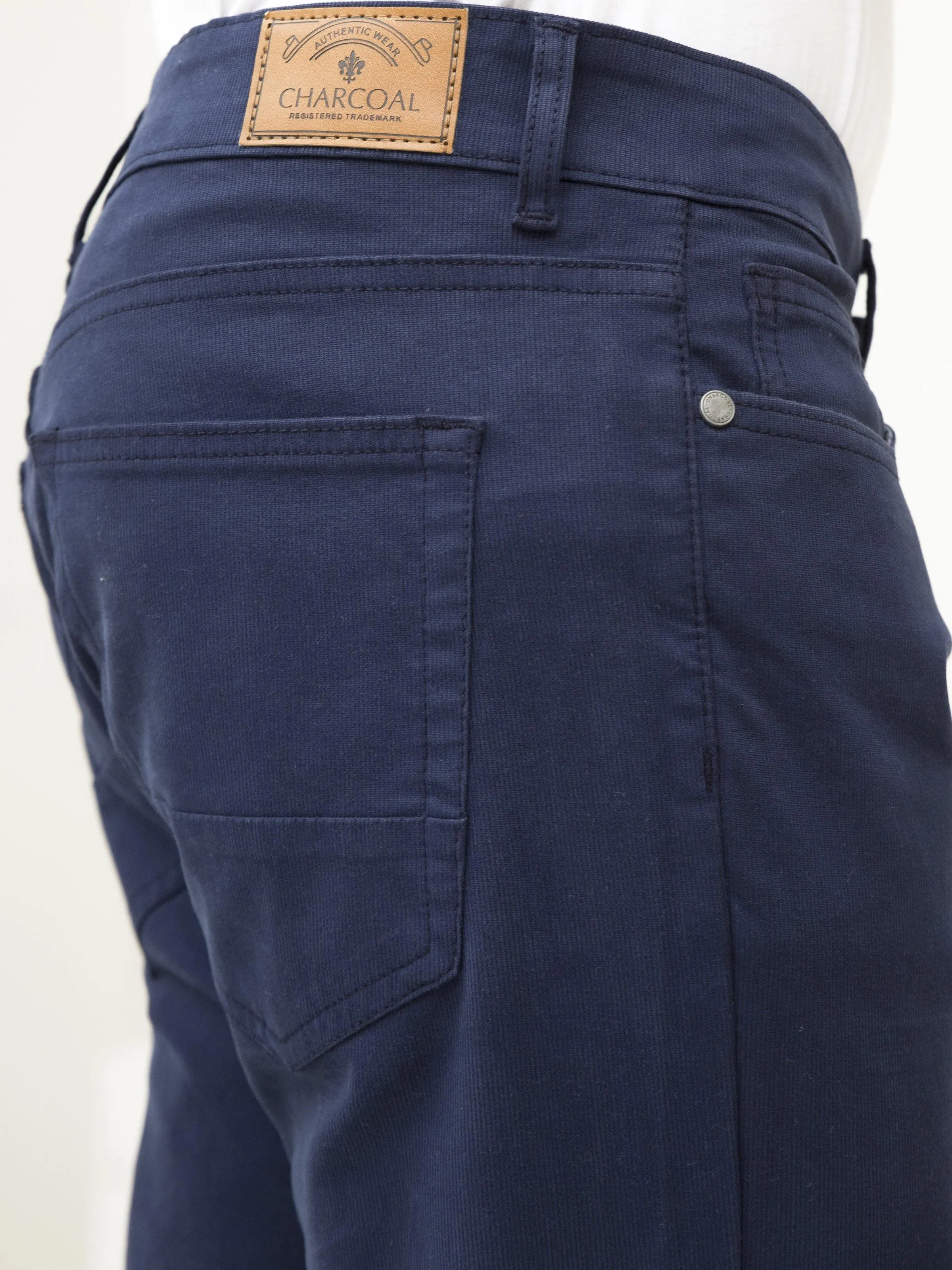 5 POCKET SLIM FIT CASUAL PANT NAVY