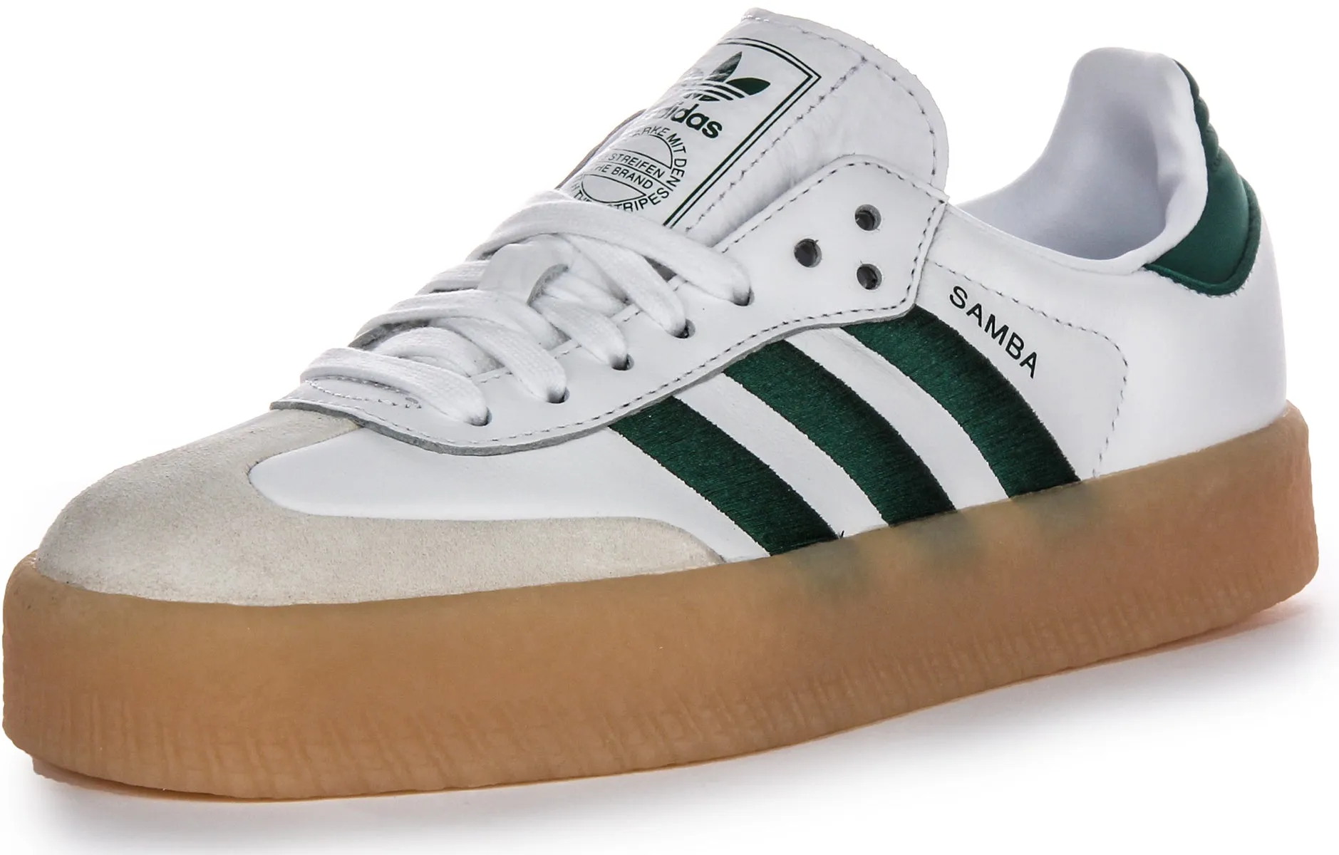 Adidas Sambae In White Green For Women