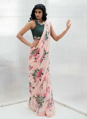 Adorable And Graceful Georgette Base Digital Printed Saree