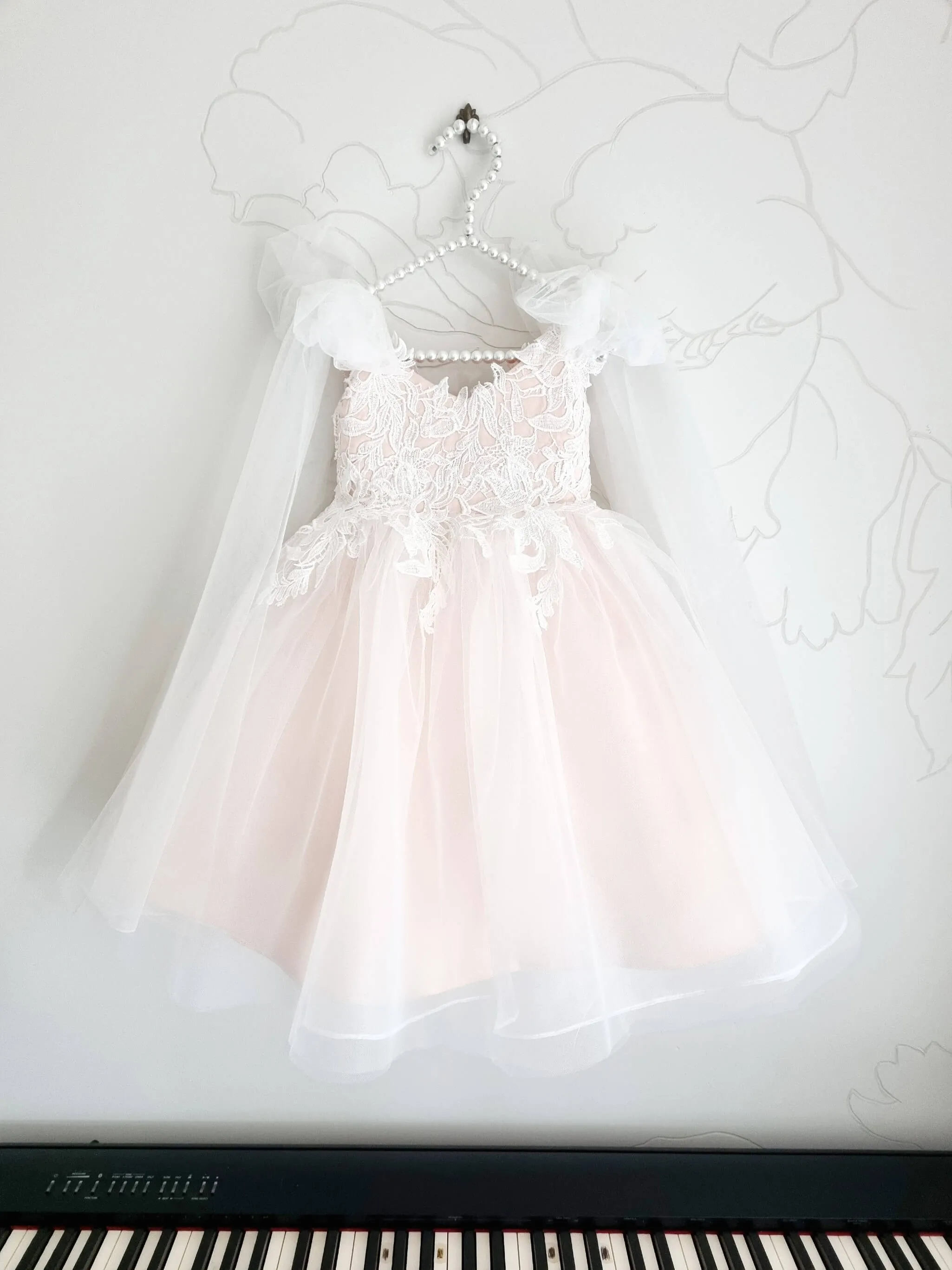 Anastasia - Romantic style lace flower girl dress