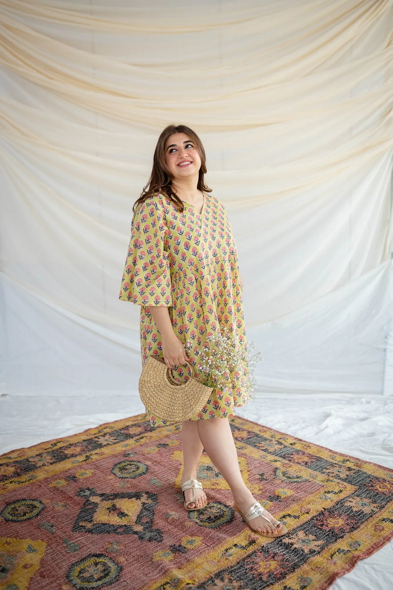 Anima Cotton Sanganeri Dress