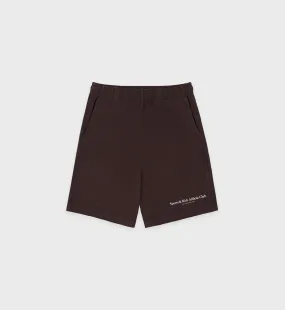 Athletic Club Gym Short - Chocolate/White