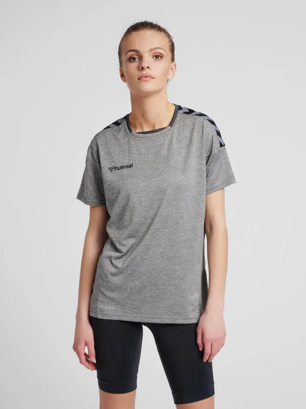 Authentic Women Polyester Grey T-Shirt