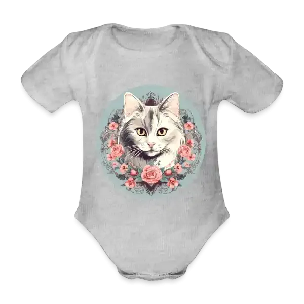 Baby Bio-Body mit Katzenmotiv "Romantic Cat"