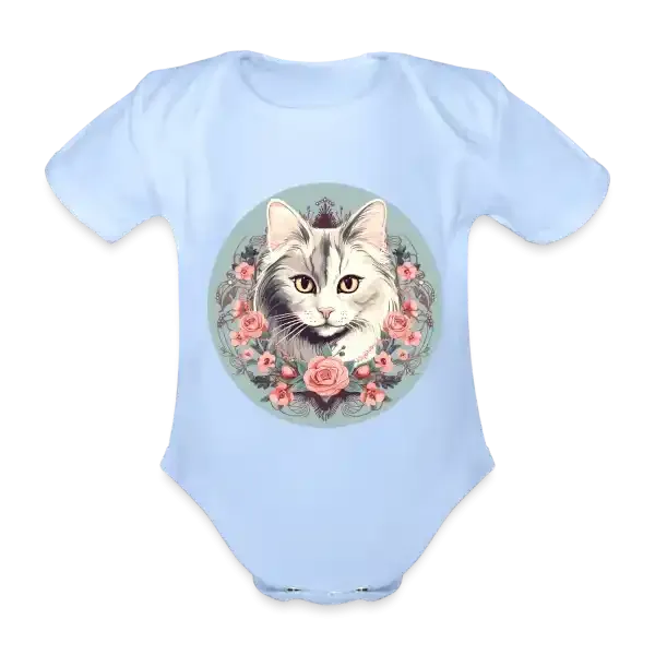 Baby Bio-Body mit Katzenmotiv "Romantic Cat"