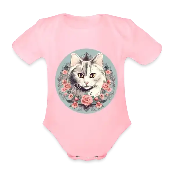 Baby Bio-Body mit Katzenmotiv "Romantic Cat"