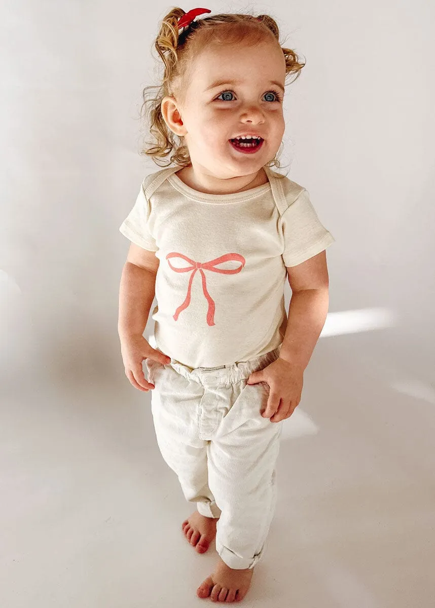 Bow Onesie - Natural