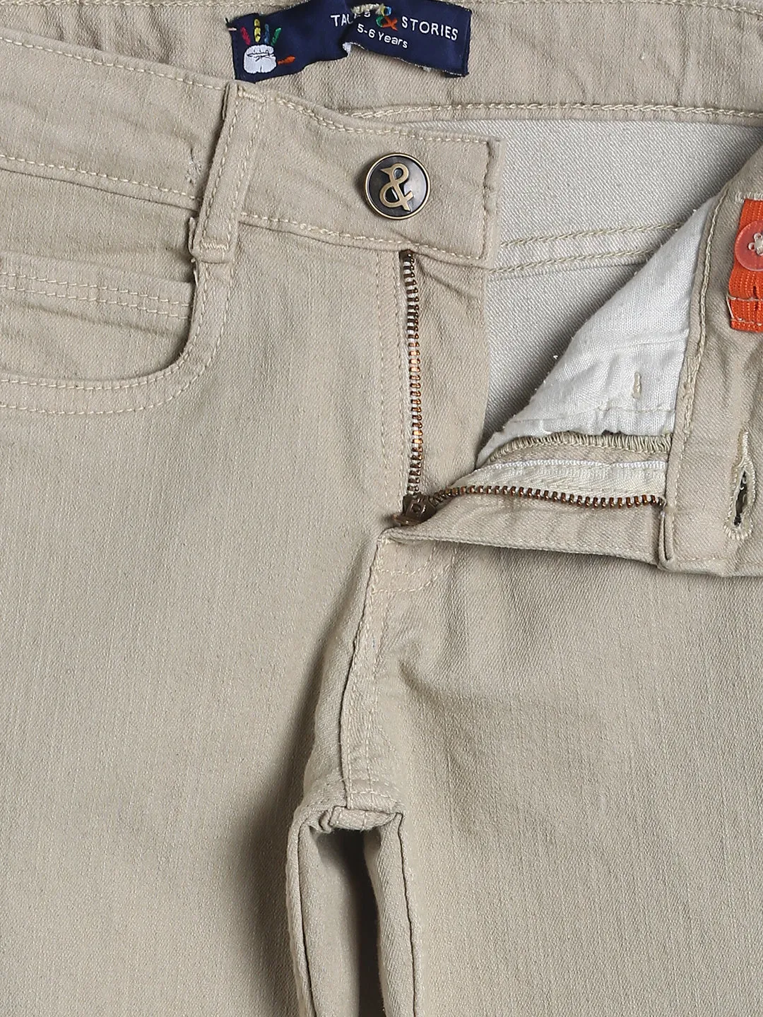 Boys Khaki Cotton Trouser