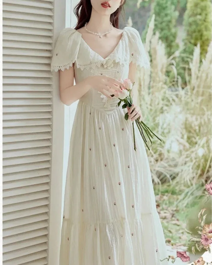 Camellia Snowspring Romantic Princesscore Dress