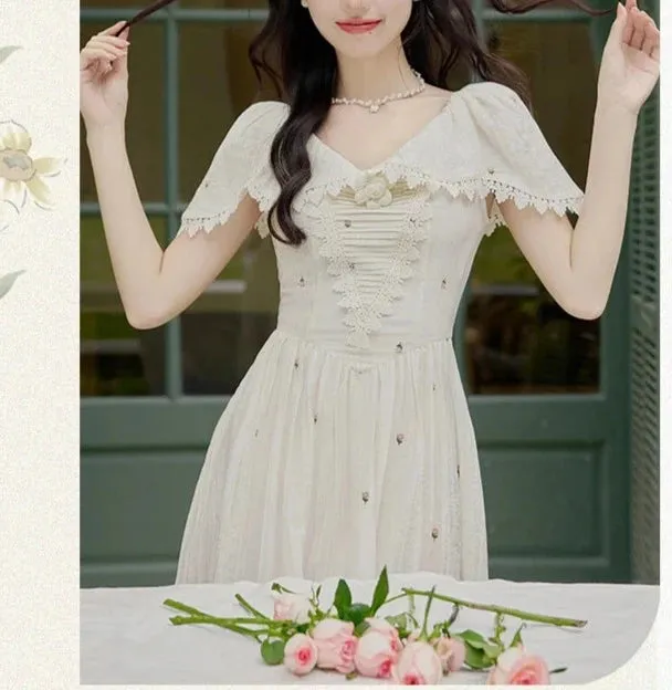 Camellia Snowspring Romantic Princesscore Dress