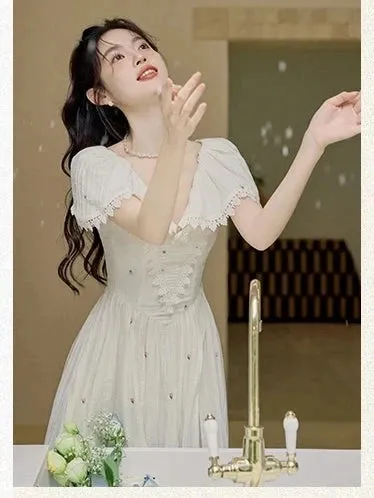 Camellia Snowspring Romantic Princesscore Dress