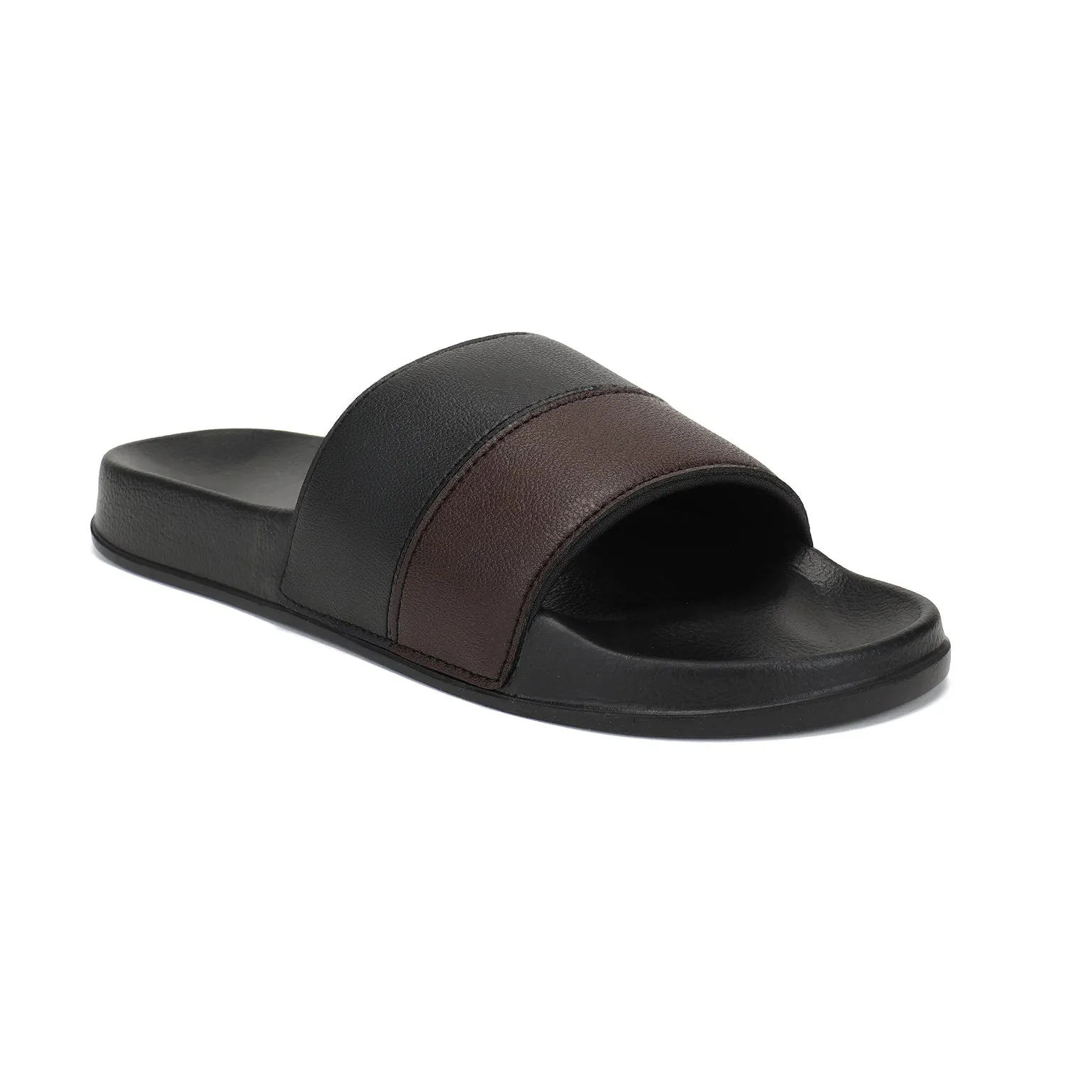 Camp Men Black Colour Block Slides