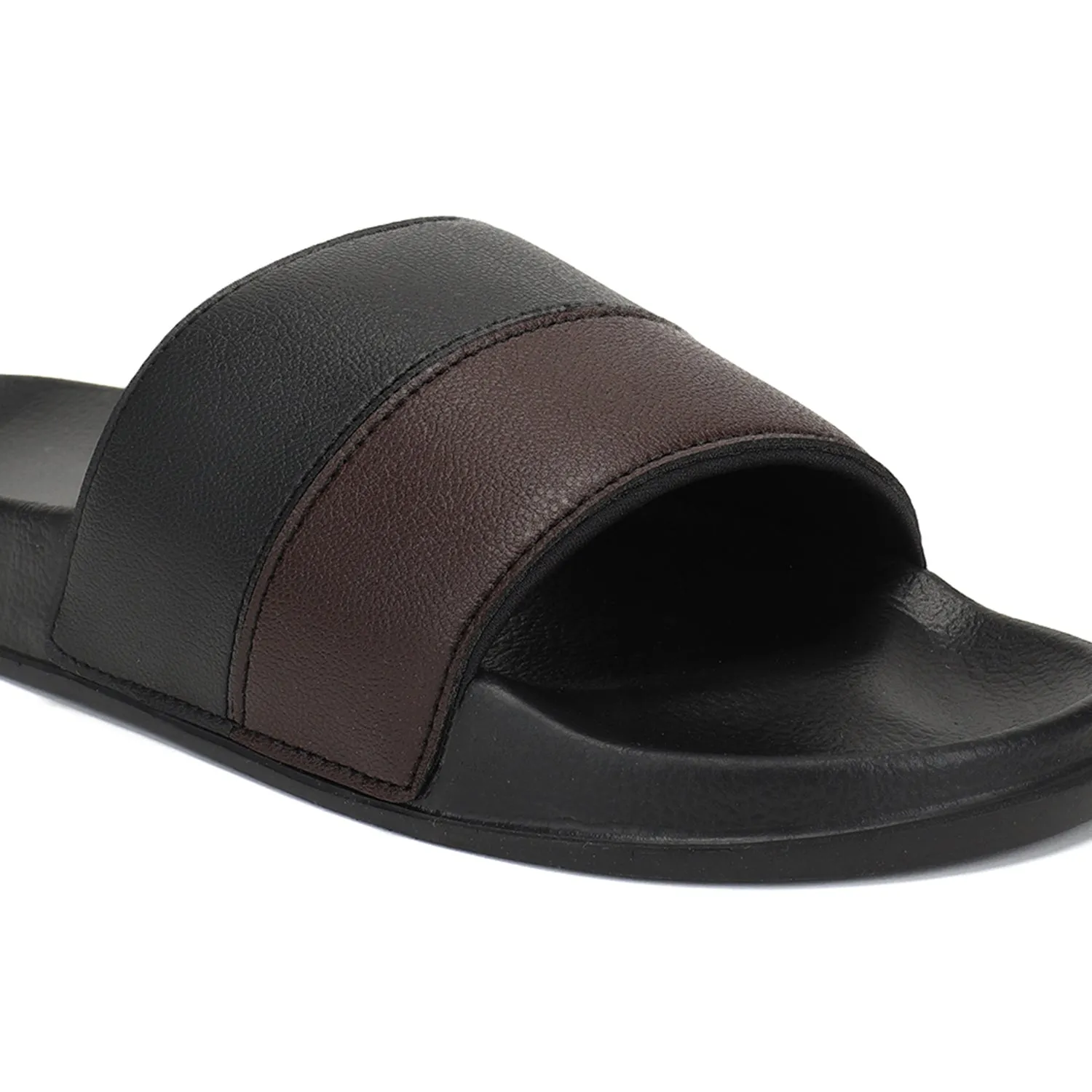 Camp Men Black Colour Block Slides