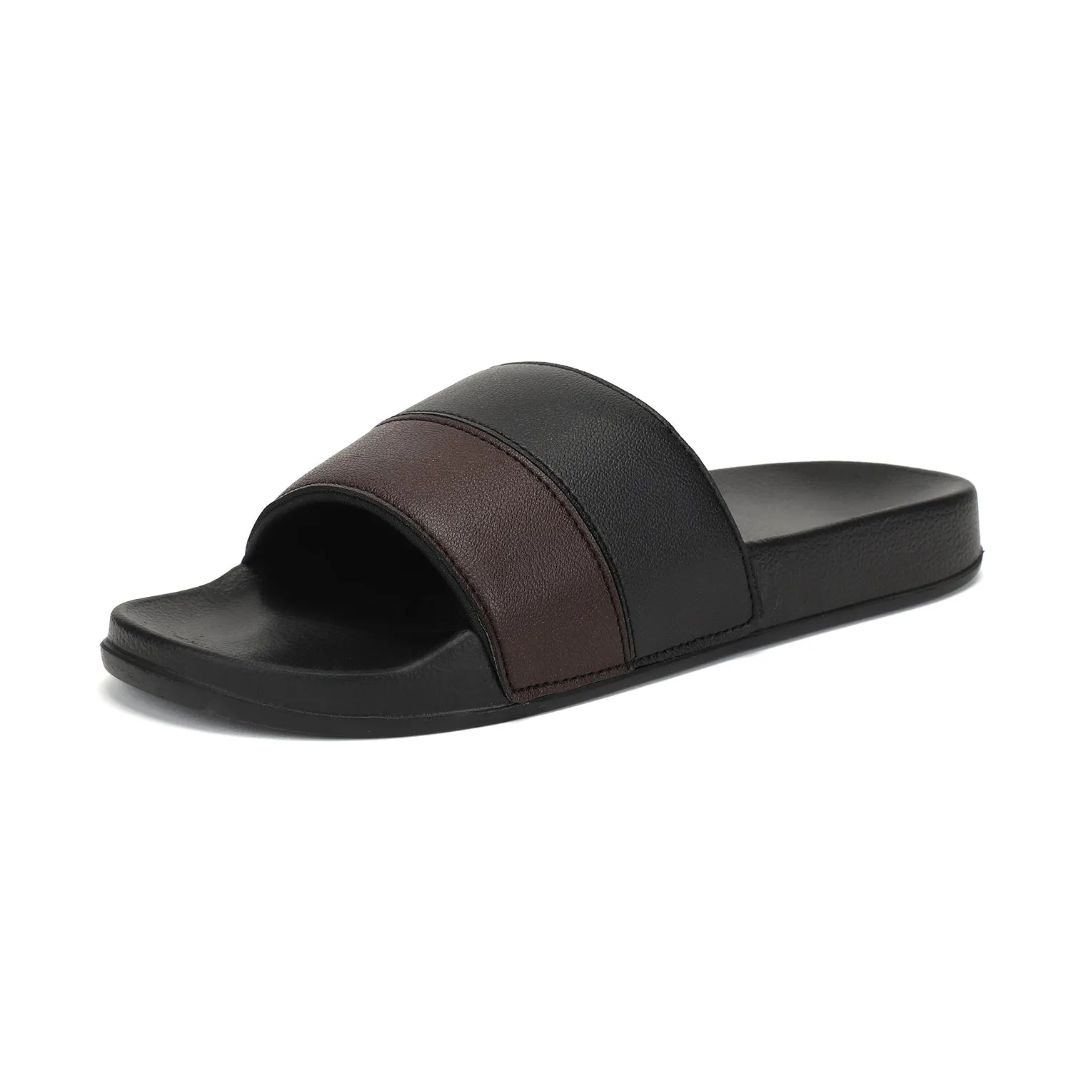 Camp Men Black Colour Block Slides