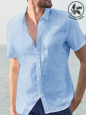 Casual Cotton Linen Button Shirt