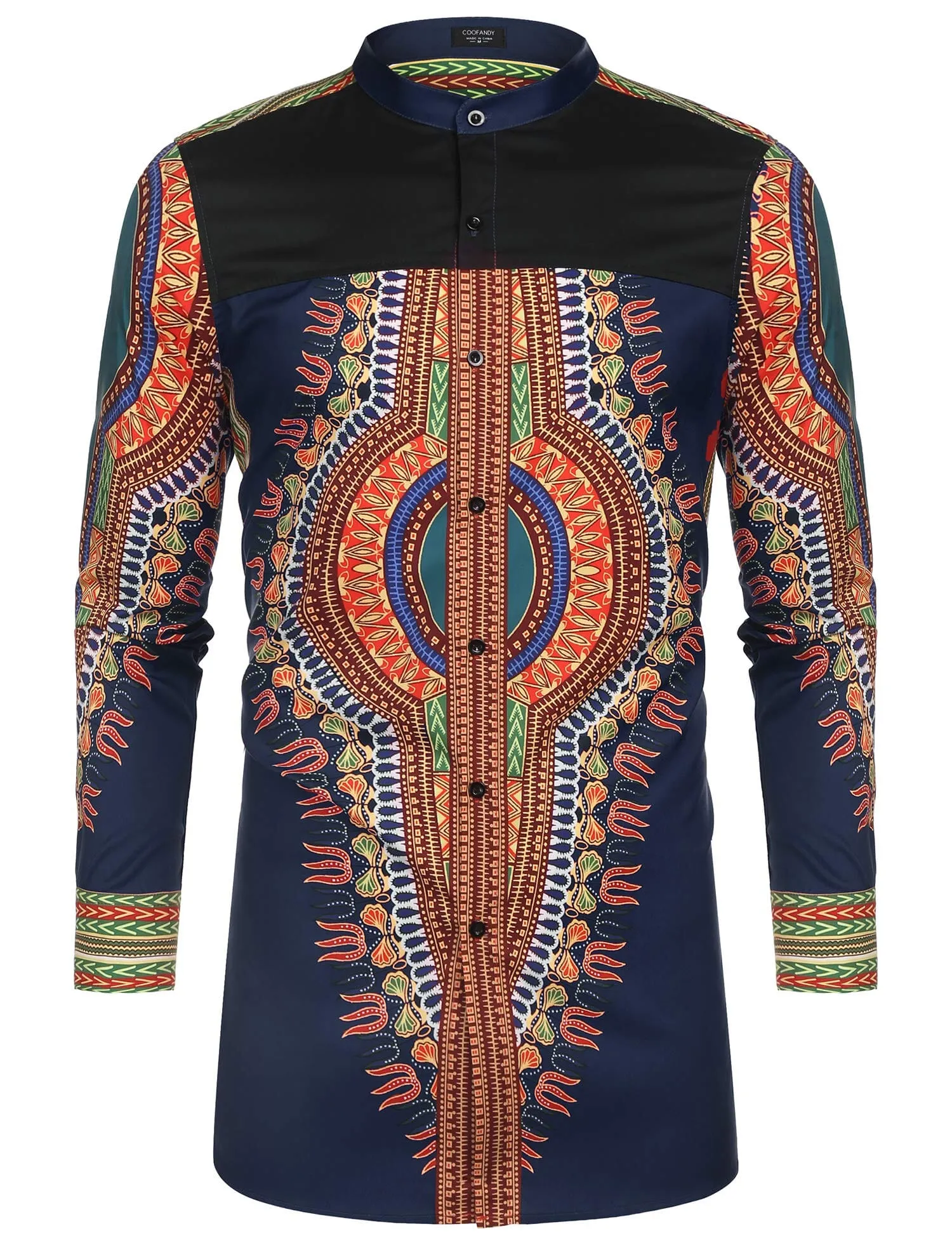 Casual Ethnic Graphic Long Shirt (US Only)