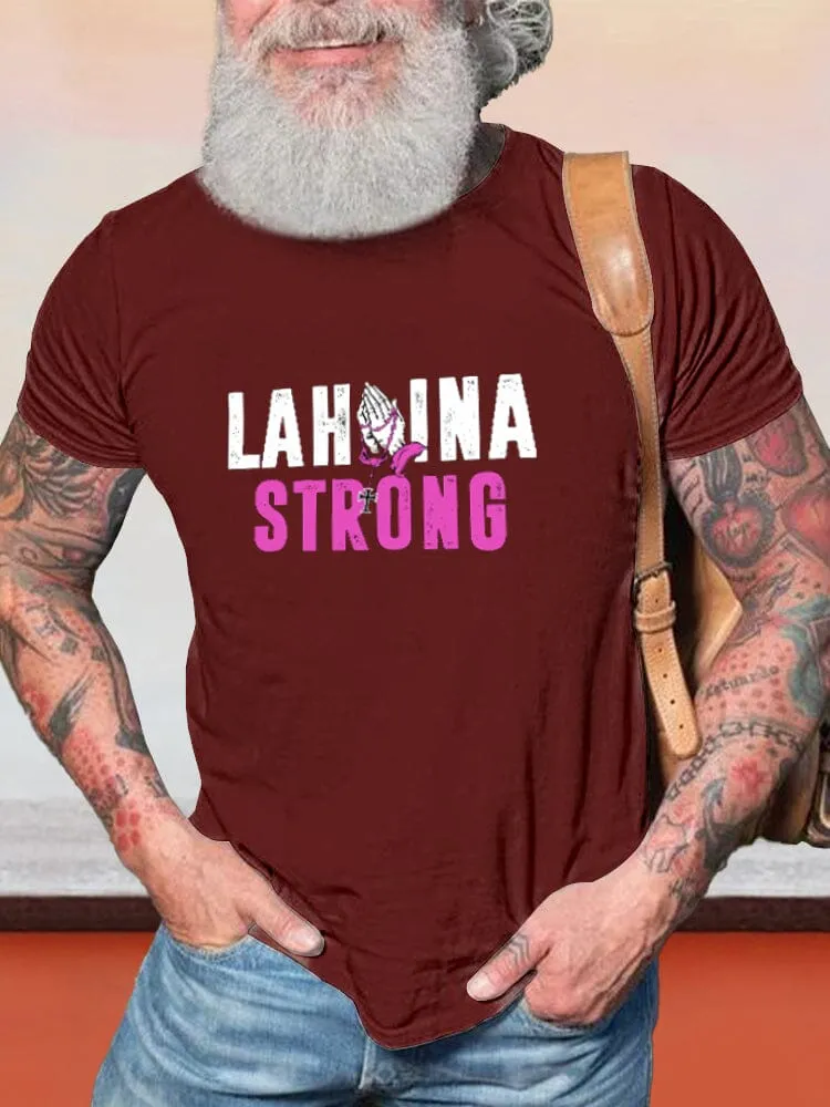 Casual Lahaina Strong Printed T-shirt