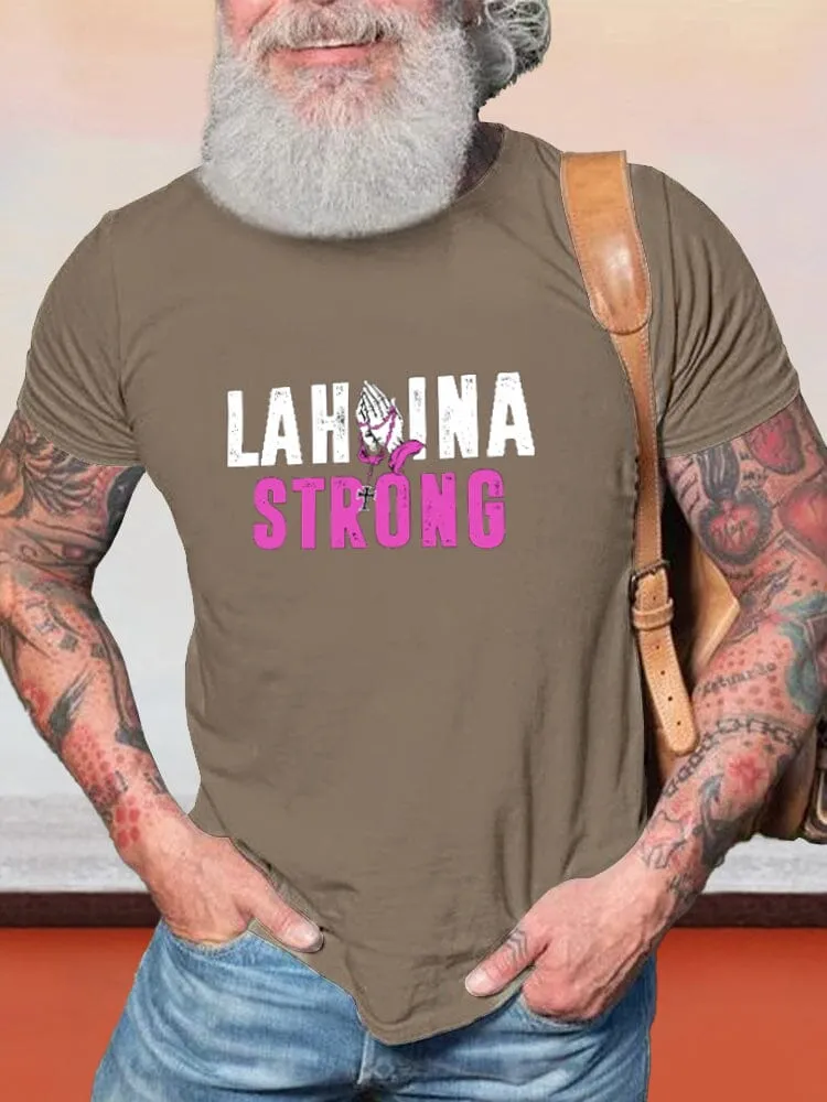 Casual Lahaina Strong Printed T-shirt