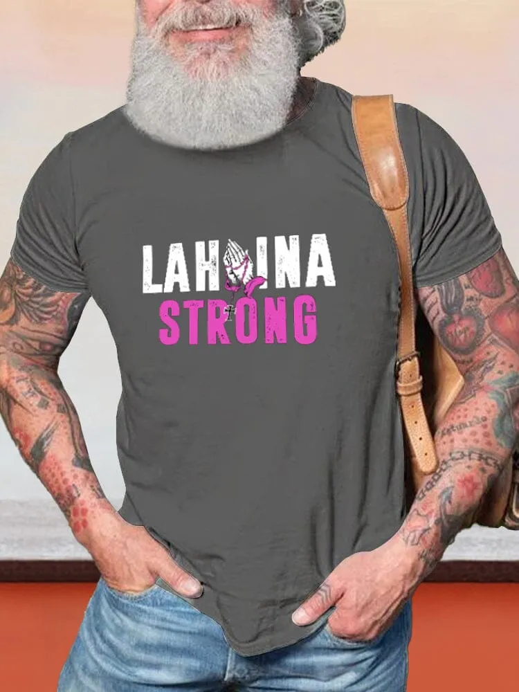 Casual Lahaina Strong Printed T-shirt