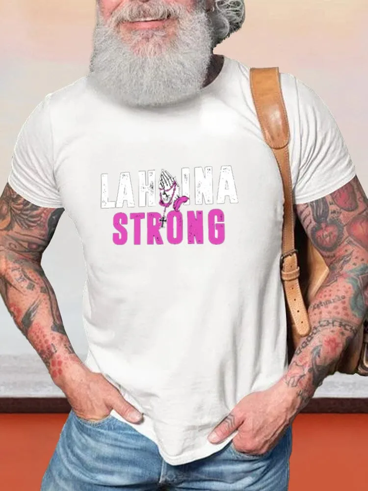 Casual Lahaina Strong Printed T-shirt