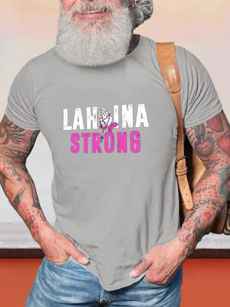 Casual Lahaina Strong Printed T-shirt