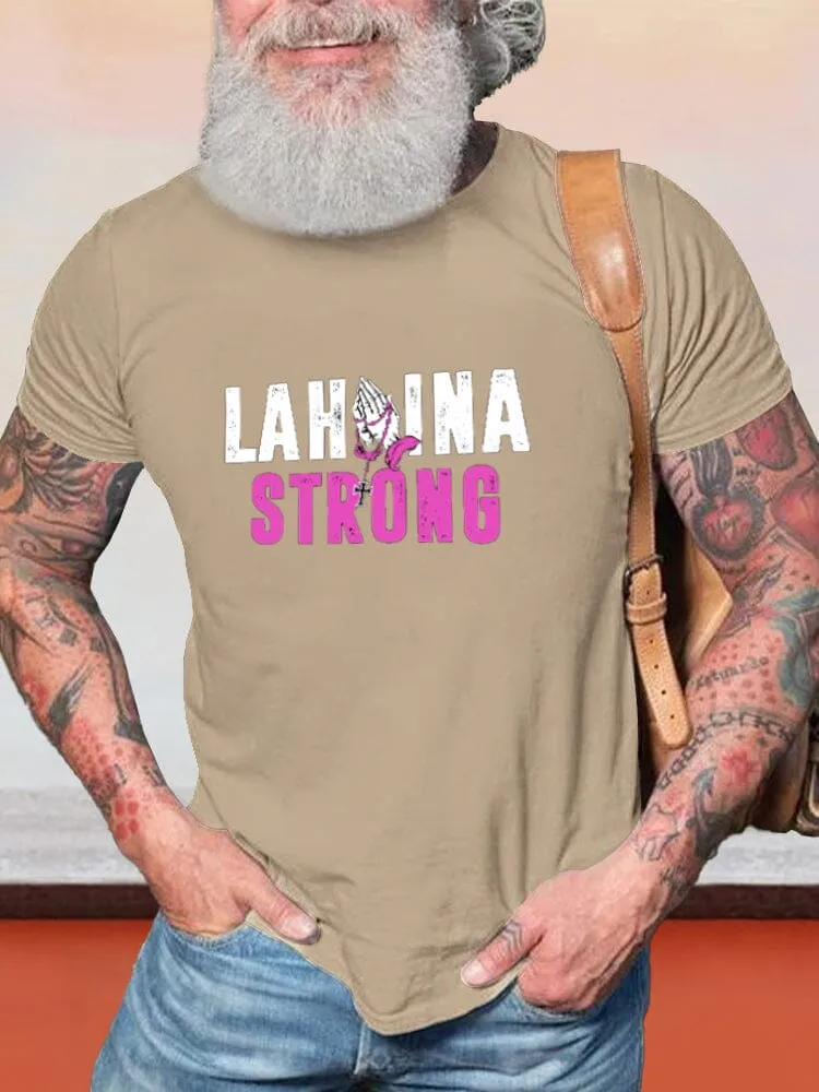 Casual Lahaina Strong Printed T-shirt