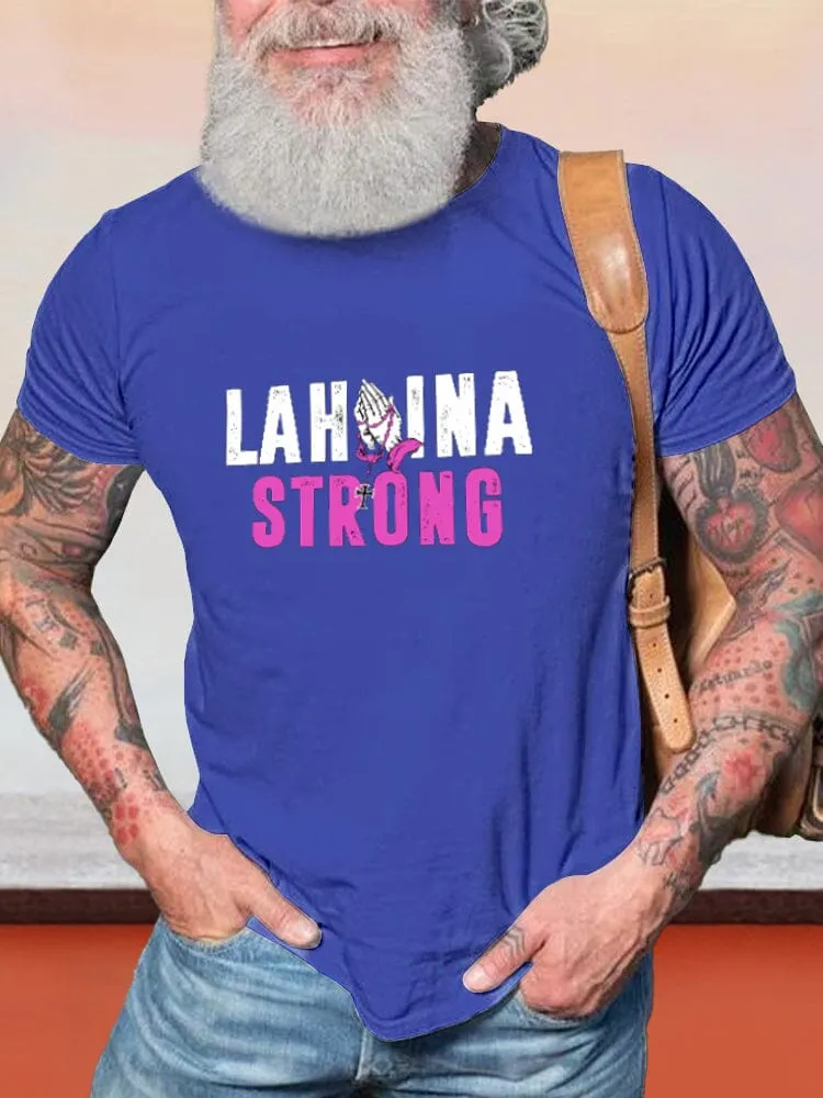 Casual Lahaina Strong Printed T-shirt