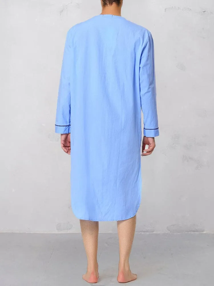 Casual Loose Fit Cotton Linen Long Shirt