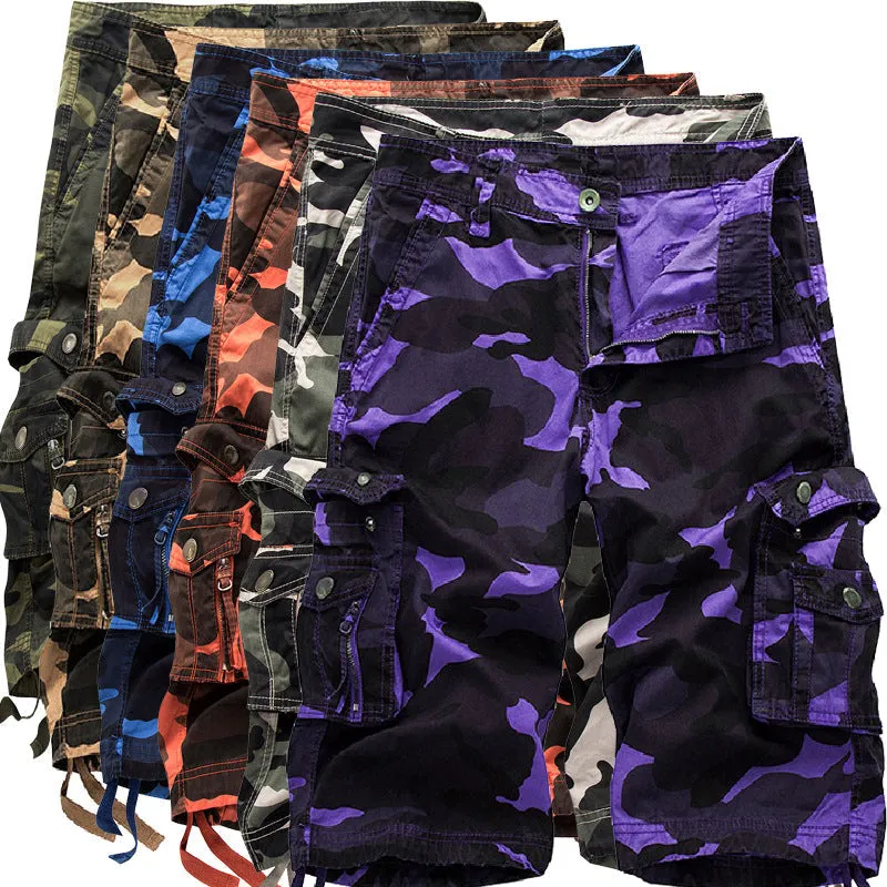 Casual Loose Multicolor Camouflage Men's Beach Shorts