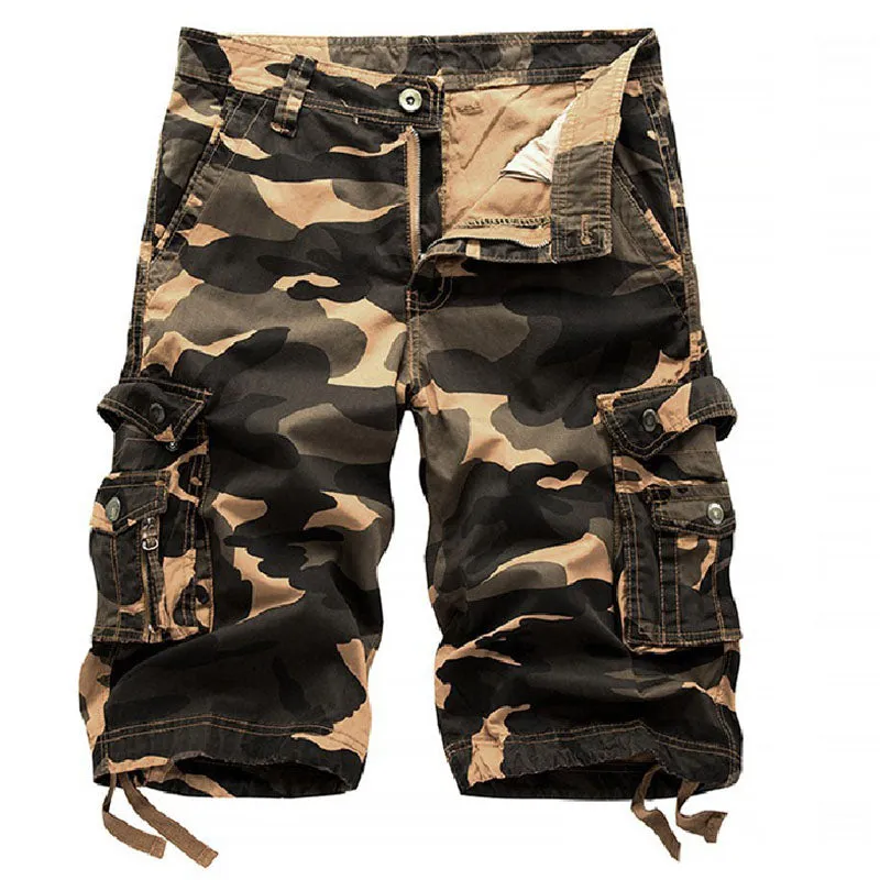 Casual Loose Multicolor Camouflage Men's Beach Shorts