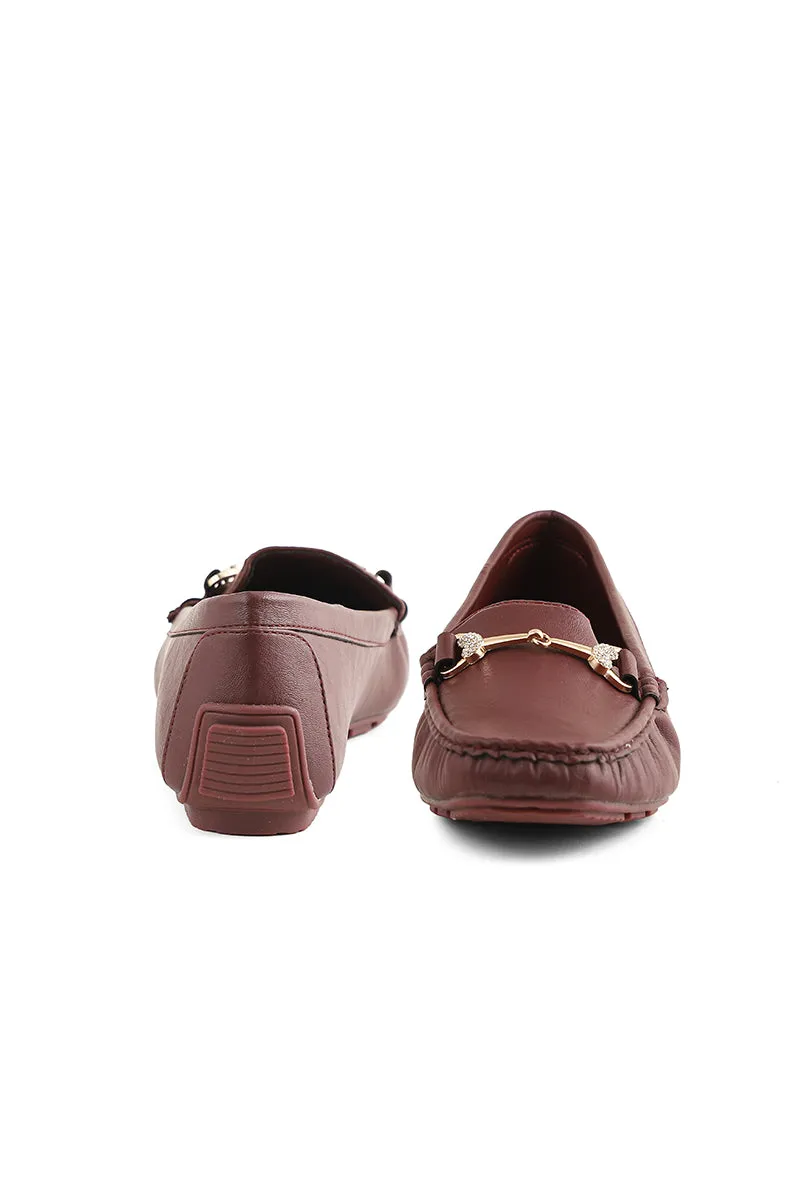 Casual Moccasin I60083-Maroon