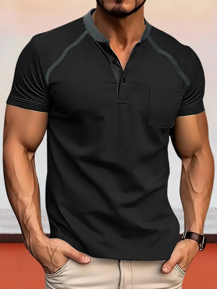 Casual Soft Henley Shirt