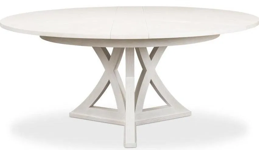 Casual White Jupe Dining Table, 45-56"