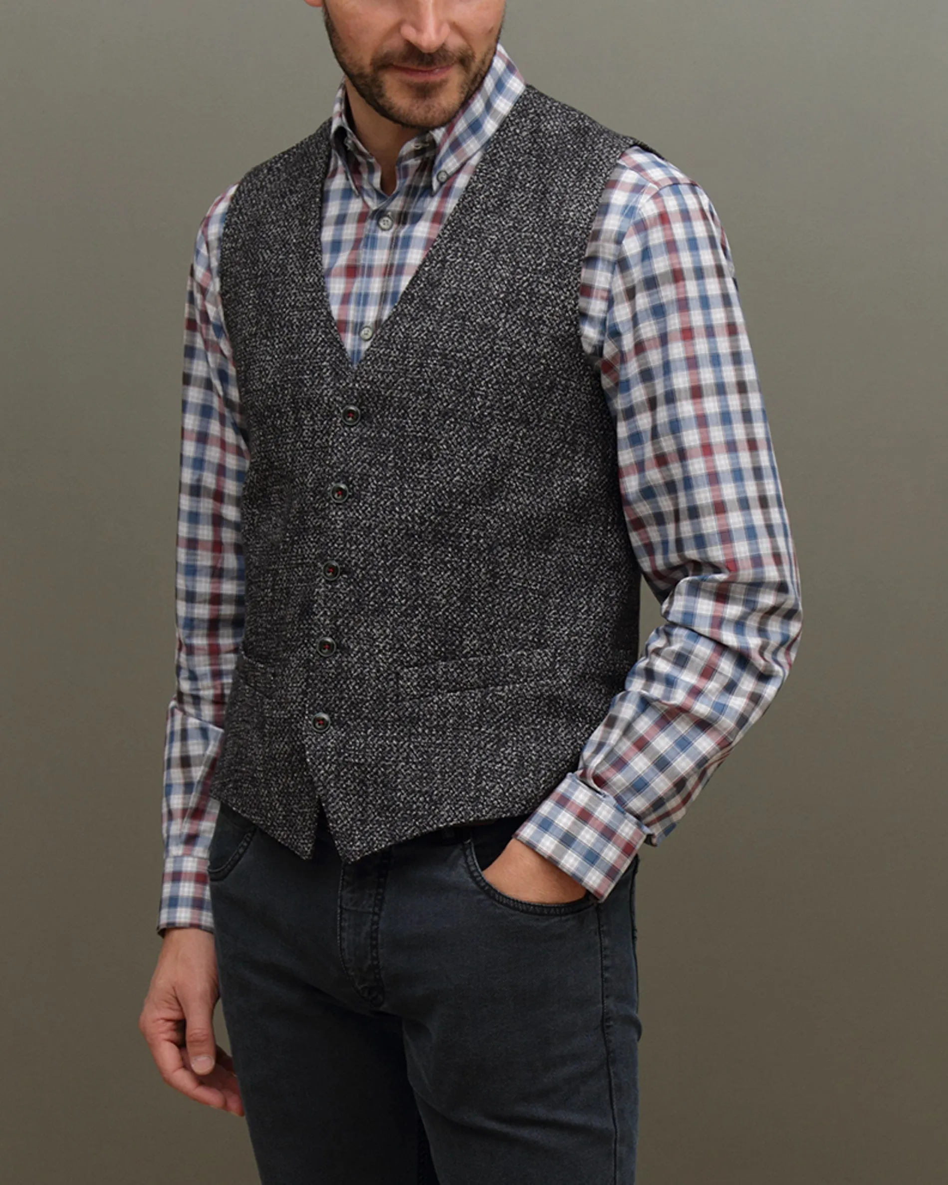 Cotton Mottled Waistcoat