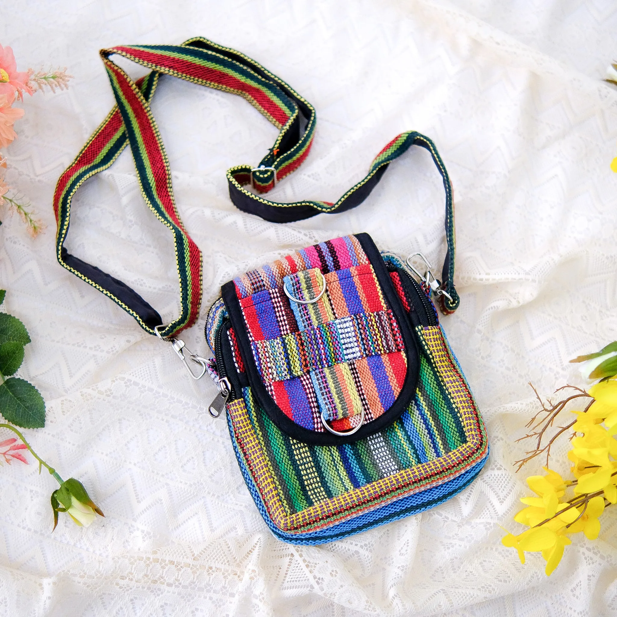 Cotton Multicolor Crossbody Bag