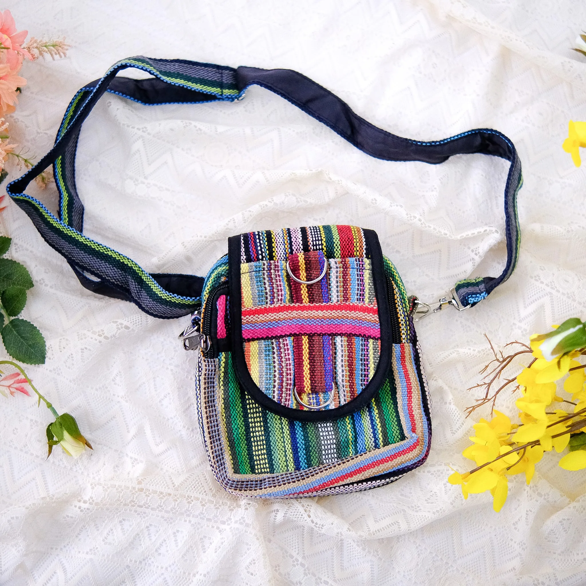 Cotton Multicolor Crossbody Bag