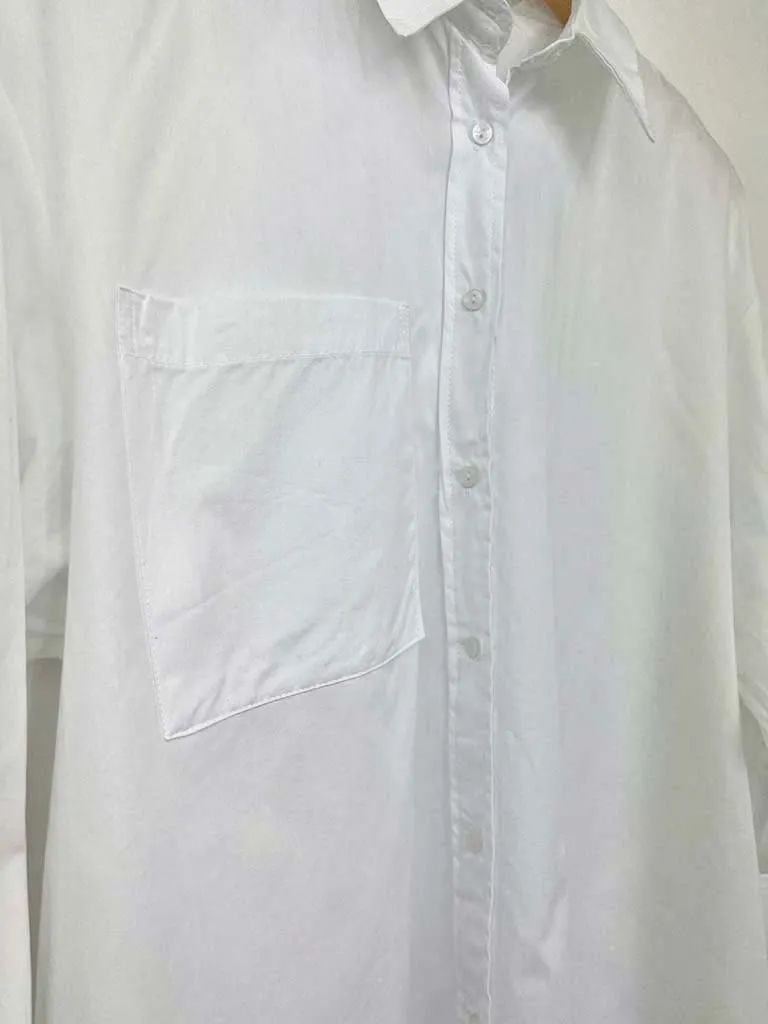 Cotton Pocket Shirt - White