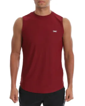 Mens Premium Maroon Athletic Performance Tank Top