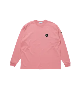 EMBROIDERED RUNNING DOG L/S T-SHIRT - DEEP PINK