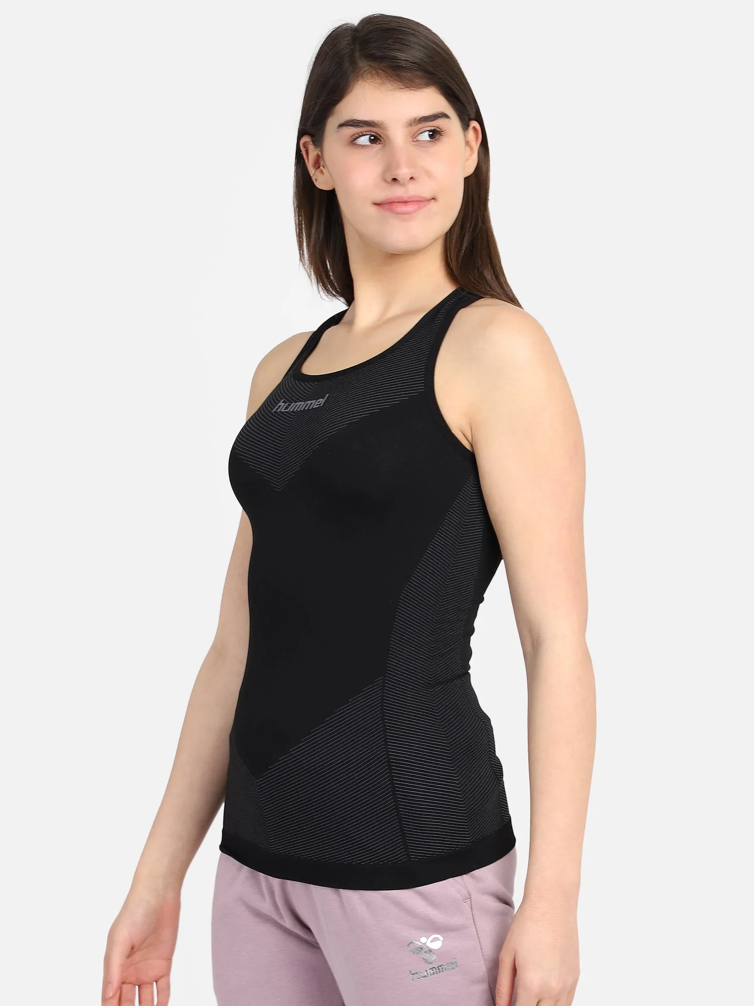 First Seamless Women Black Tank Top