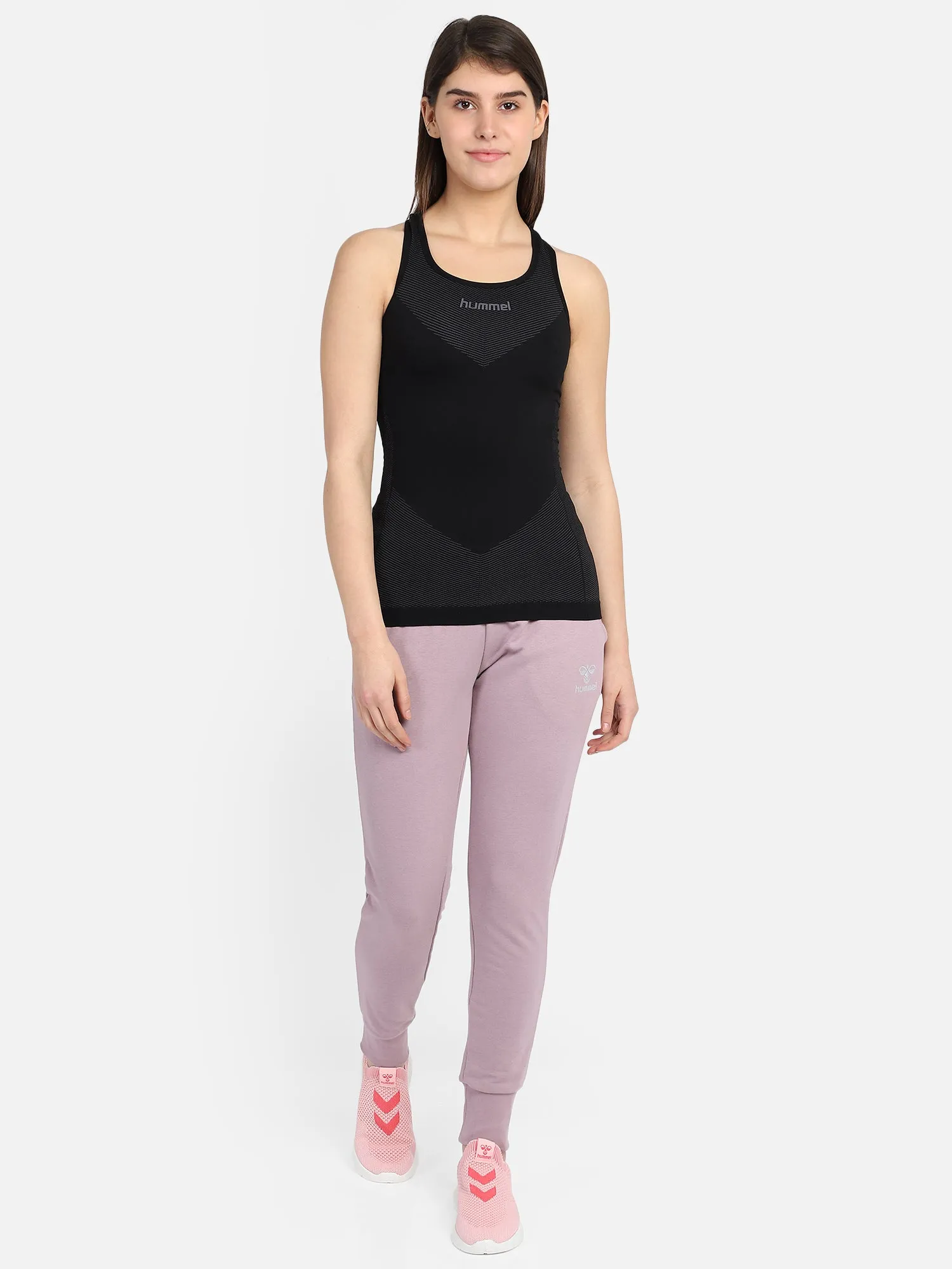 First Seamless Women Black Tank Top