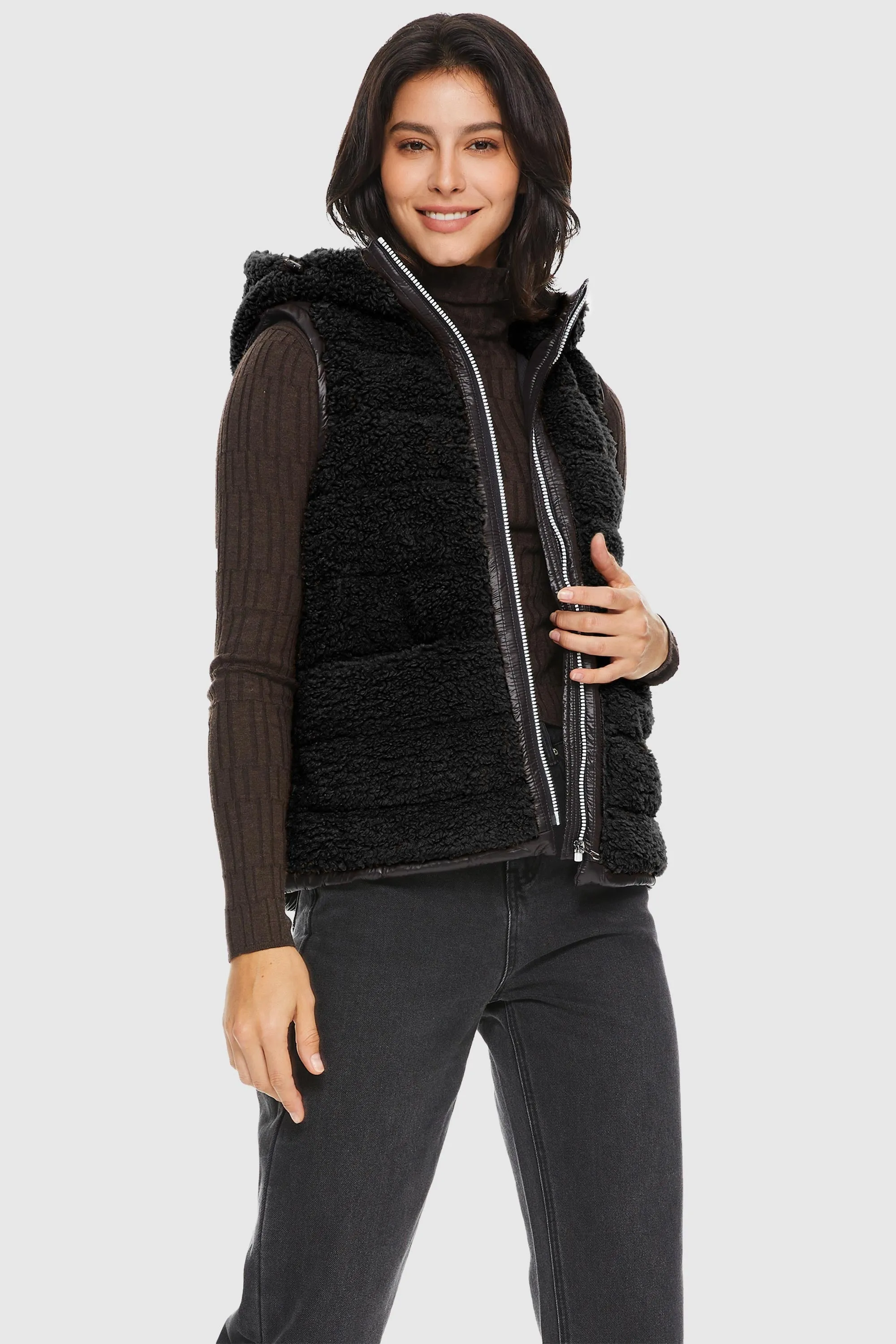 Fleece Fuzzy Casual Fleece Down Vest