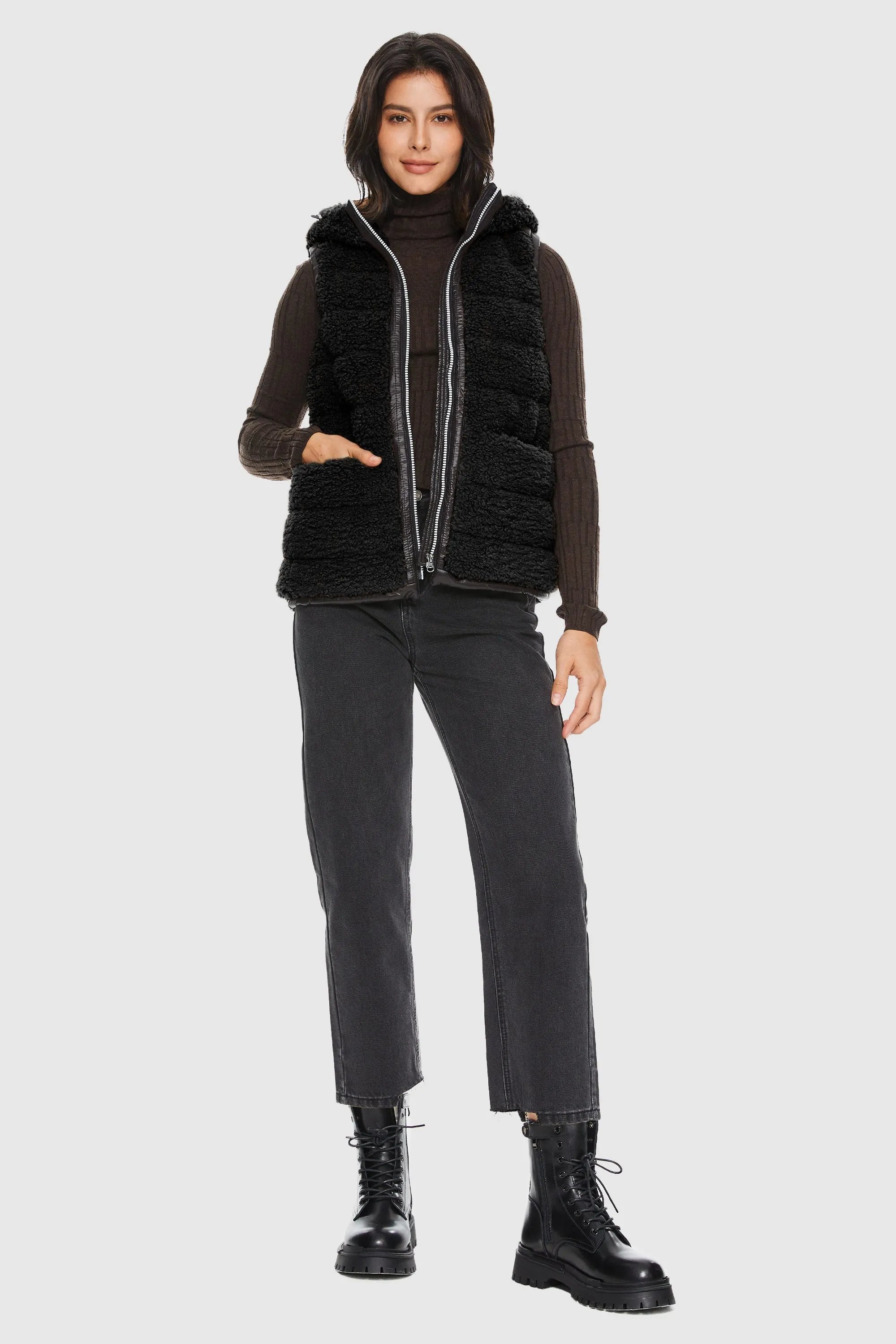 Fleece Fuzzy Casual Fleece Down Vest