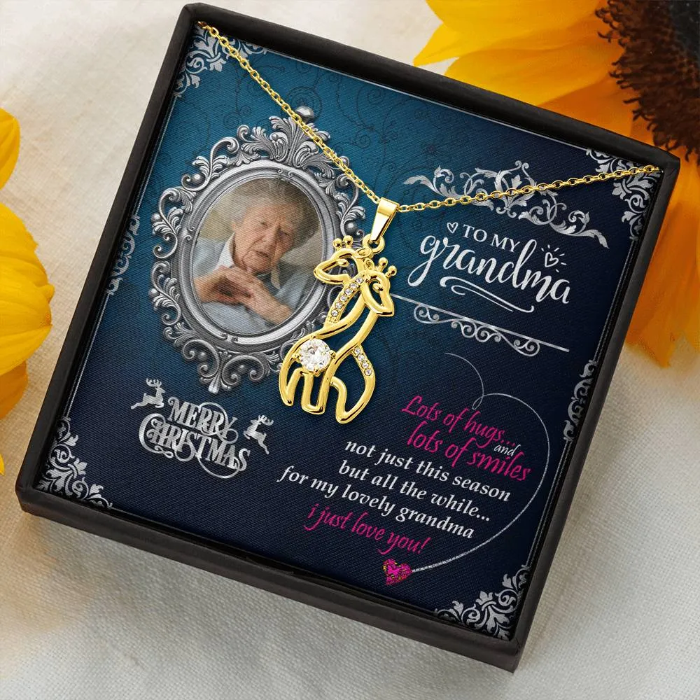 Gifts For Grandma Giraffes Necklace Wish Her Marry Christmas With A Message Card Symbolic Meaning Of Graceful And Strong