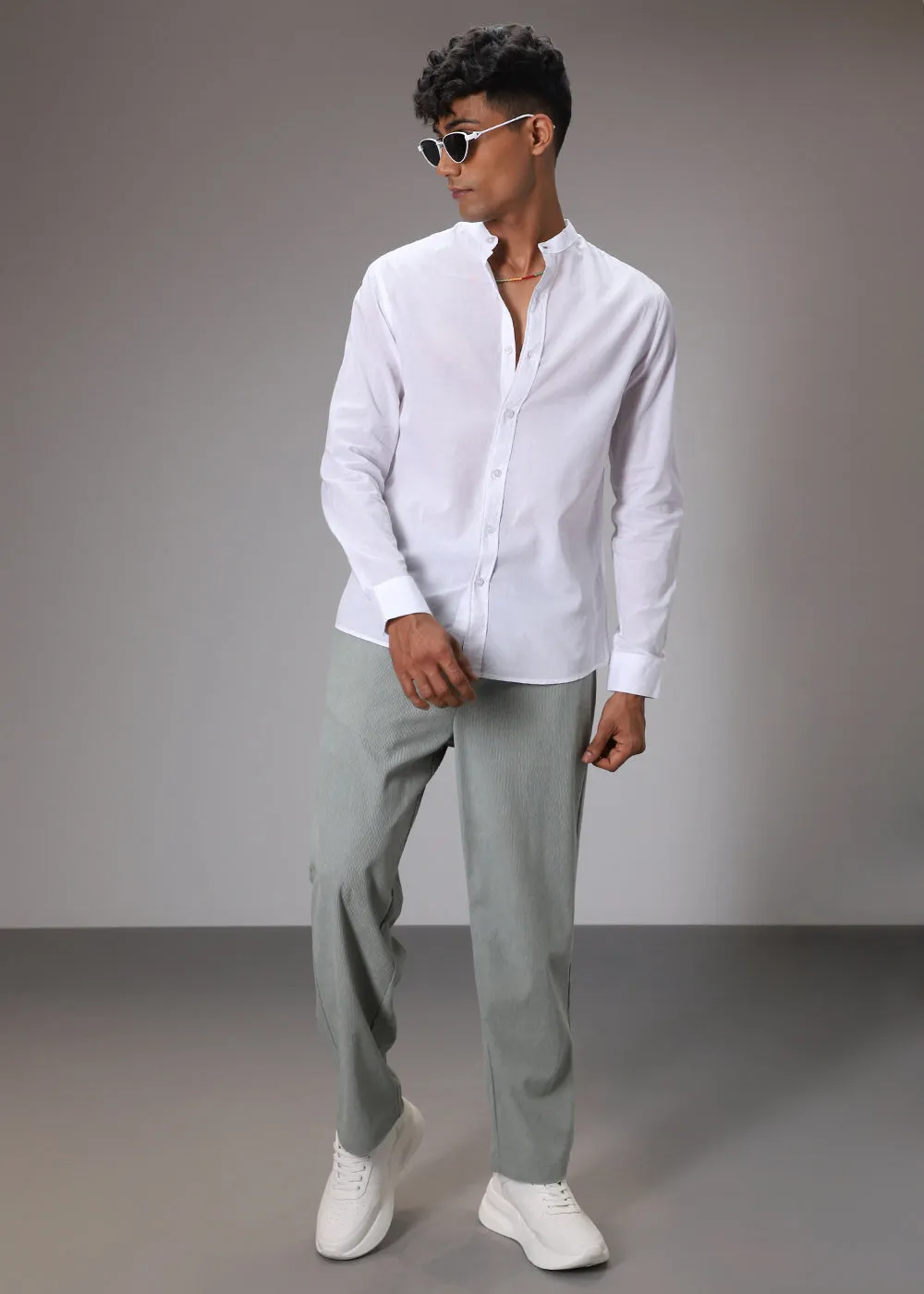 Glaze White Cotton Shirt