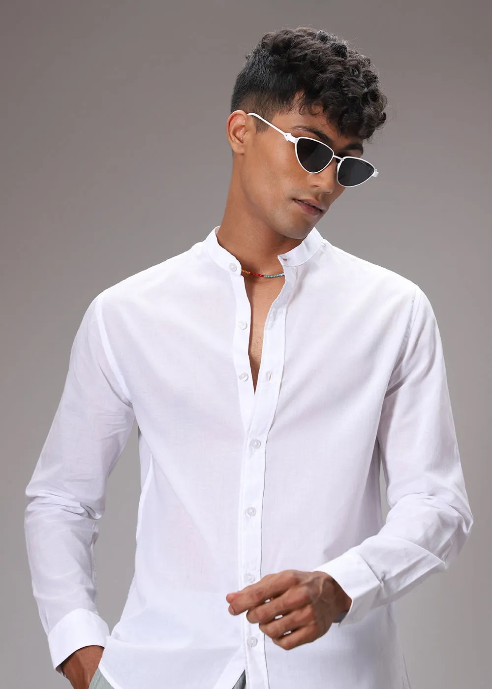 Glaze White Cotton Shirt