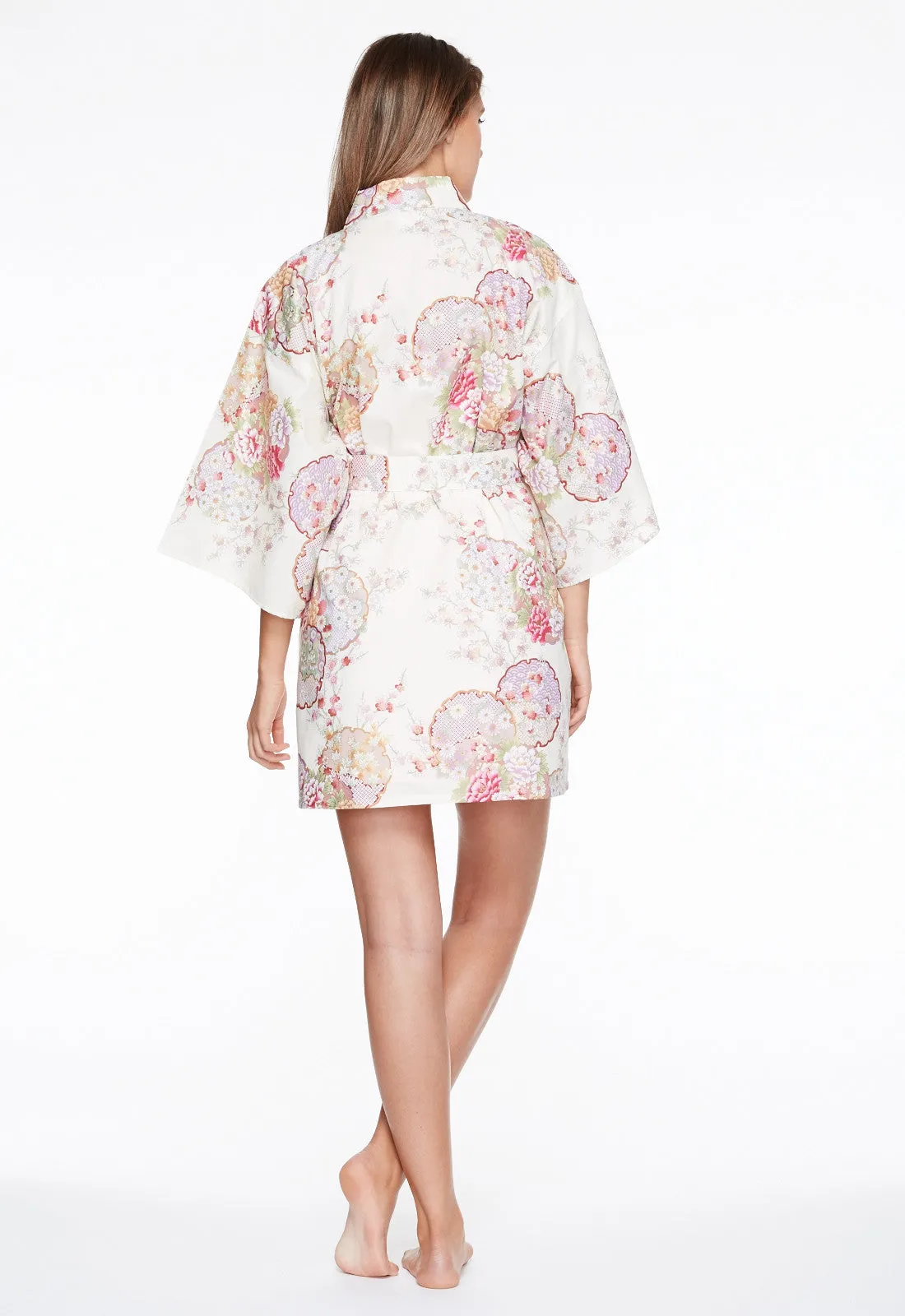 Graceful Circles Cotton Kimono Jacket