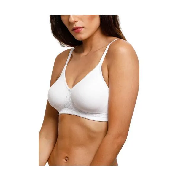 Graceful Double Layered Cotton Bra Non Padded Wire free Bra For Women