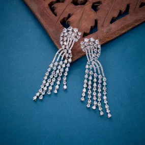 Graceful Green-White Earrings